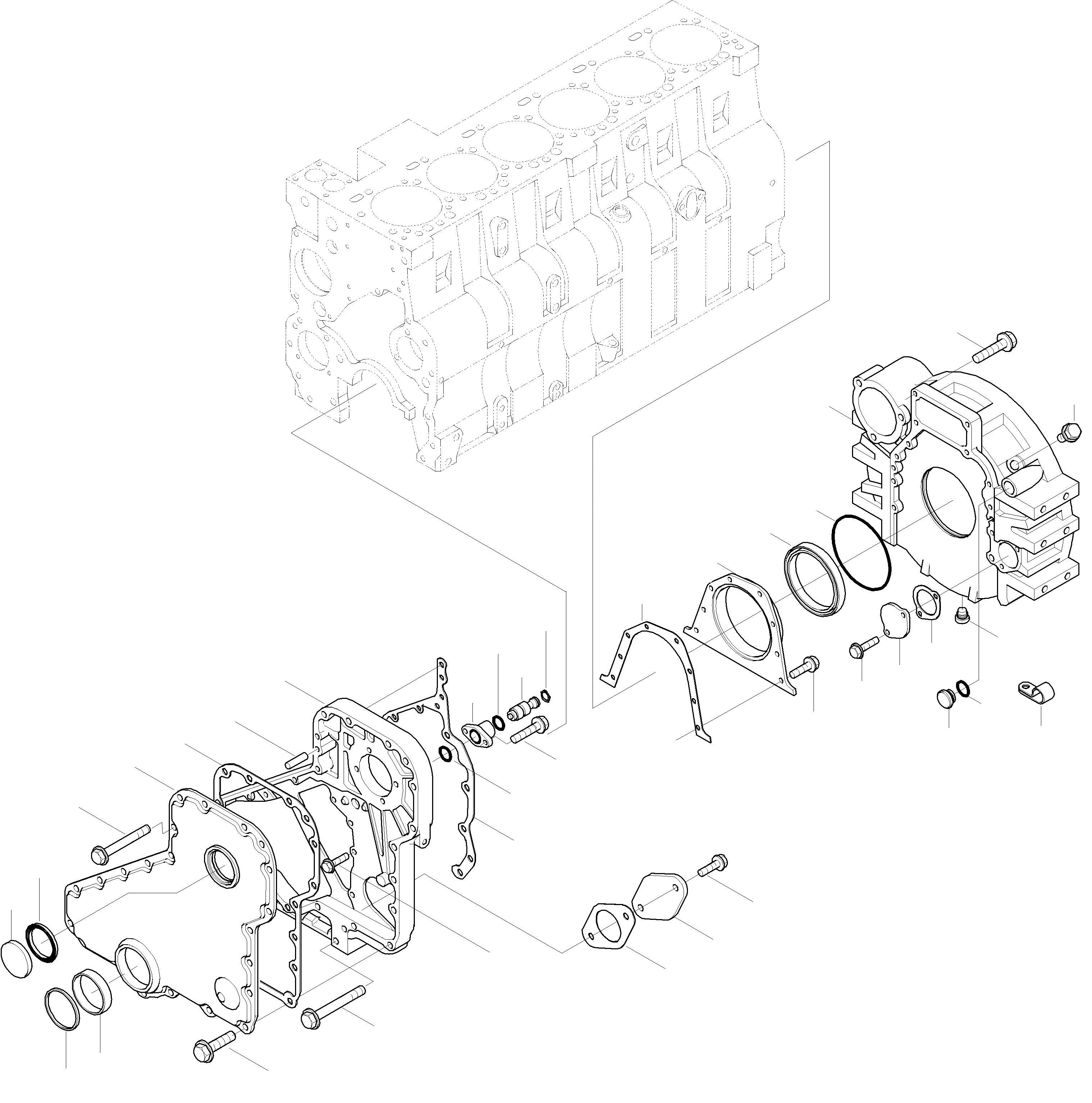 Схема запчастей Komatsu WA420-3 active - TIMING КОРПУС ШЕСТЕРЕНН. ПЕРЕДАЧИ И КАРТЕР МАХОВИКА ДВИГАТЕЛЬ, КРЕПЛЕНИЕ ДВИГАТЕЛЯ