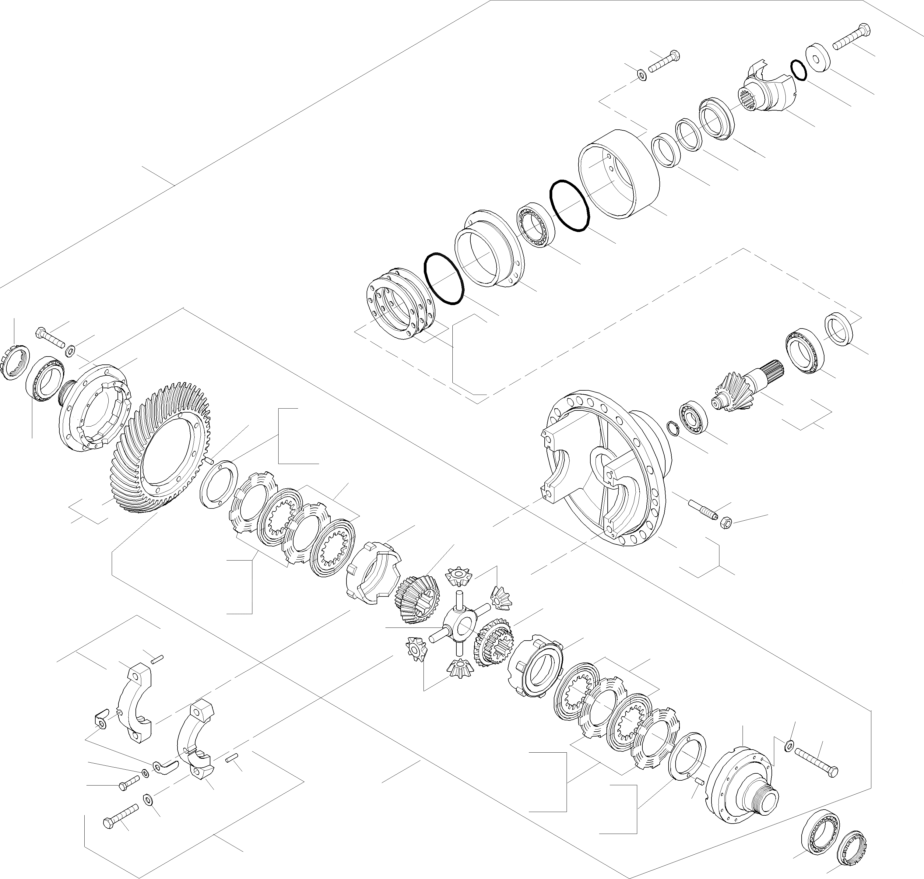 Схема запчастей Komatsu WA420-3 active - МОСТ INSERT, ЗАДН. МОСТ С САМОБЛОКИР. ДИФФЕРЕНЦ. ЗАДН. МОСТ