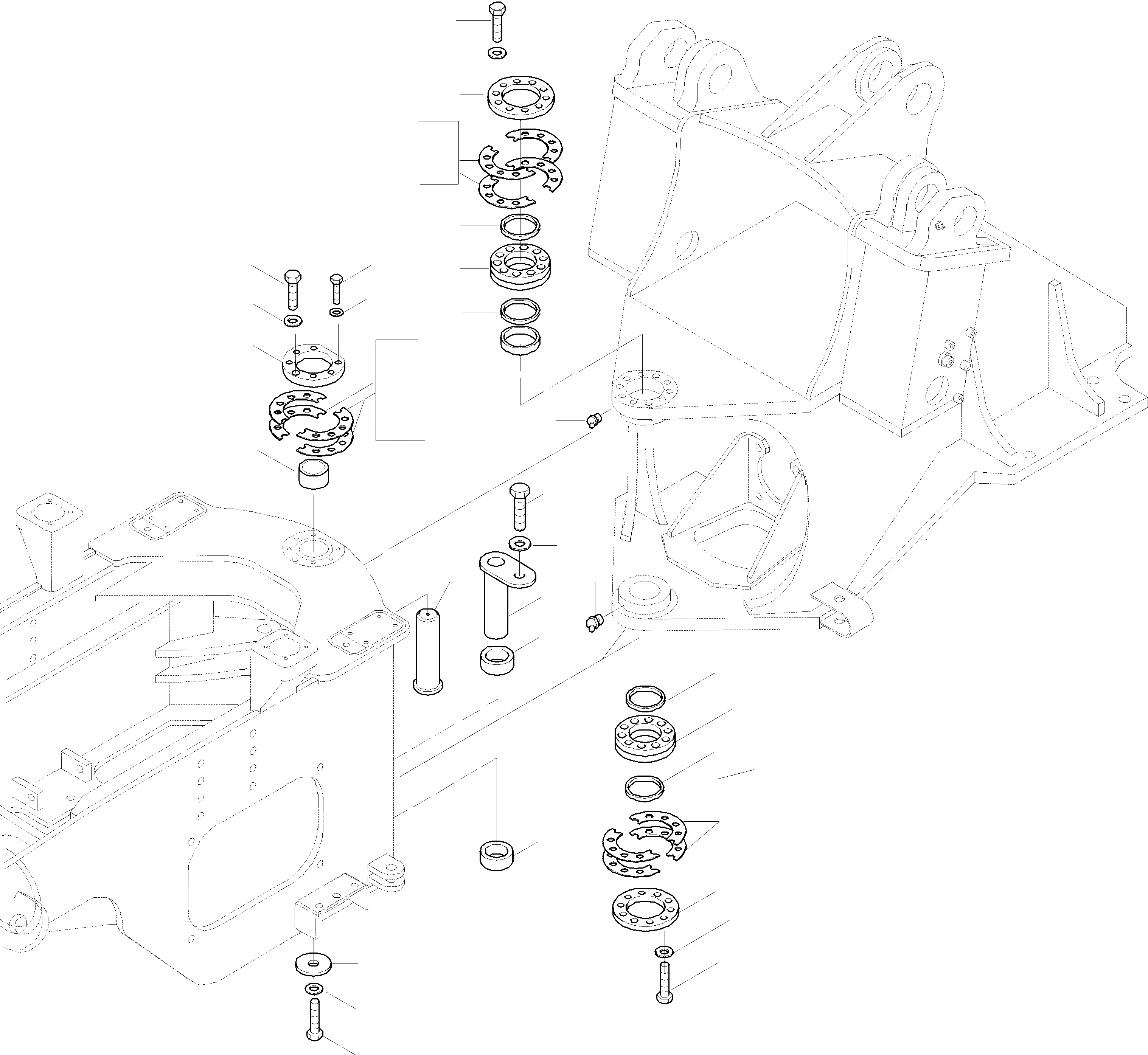 Схема запчастей Komatsu WA420-3 active - HINGE РАМА