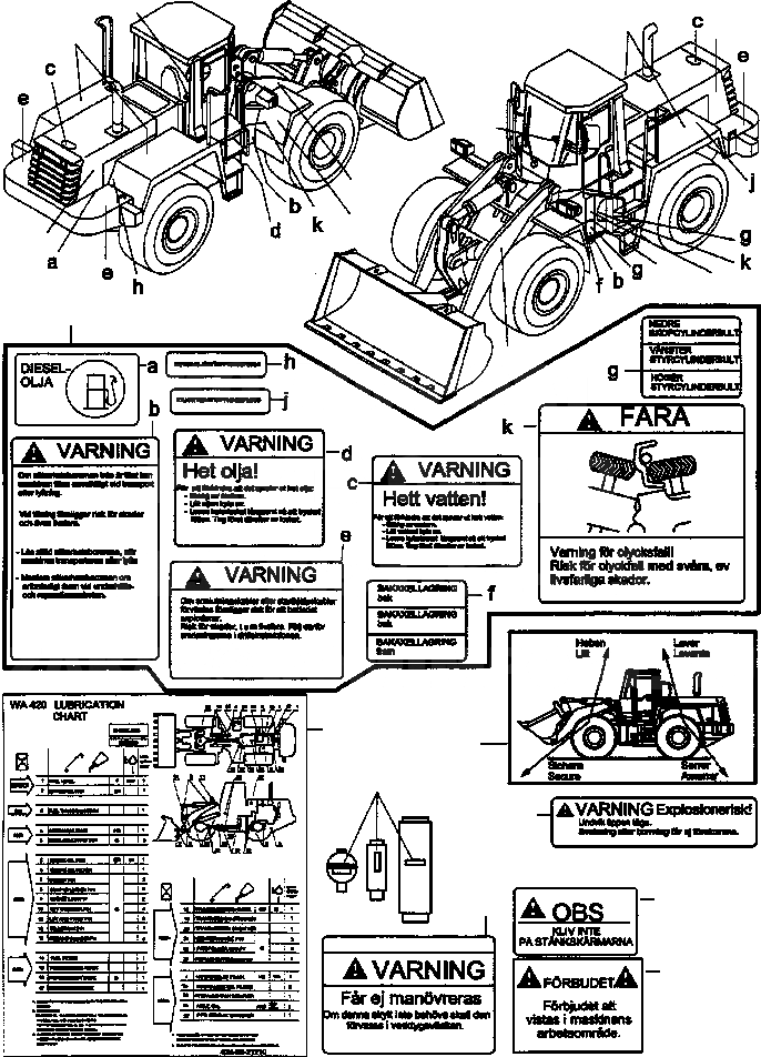 Схема запчастей Komatsu WA420-3 active - ТАБЛИЧКИS, SWEDISH ИНСТРУМЕНТ, АКСЕССУАРЫ, БУКВЕНН.