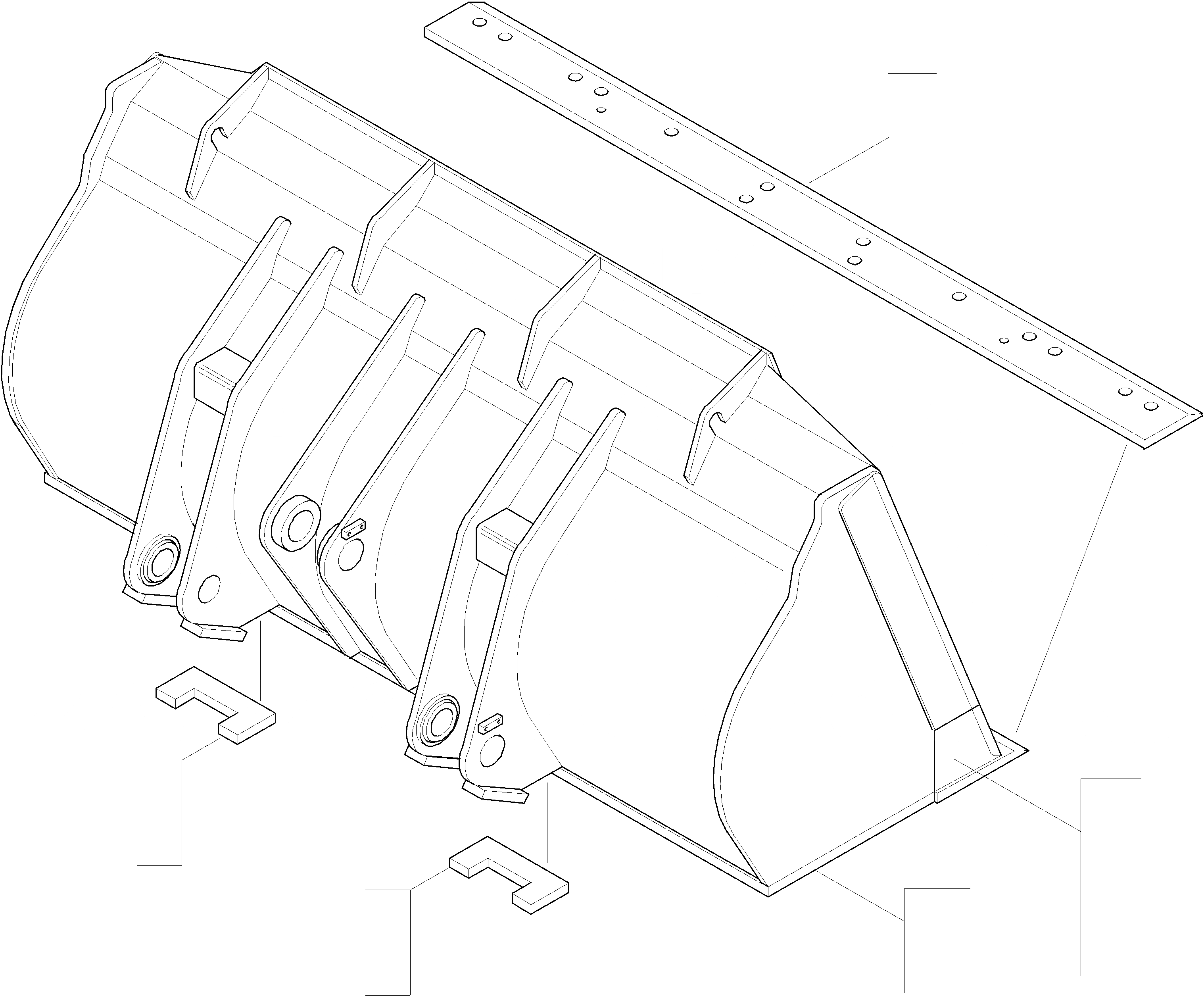 Схема запчастей Komatsu WA420-3 active - КОВШ ОБОРУД-Е