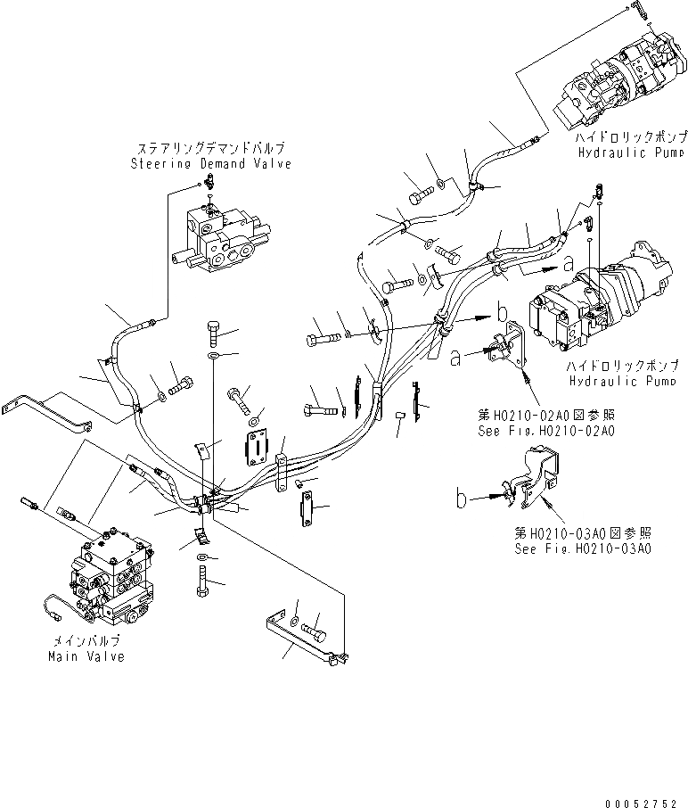 Схема запчастей Komatsu WA430-6 - ГИДРОЛИНИЯ (LS ЛИНИЯ)(№-) ГИДРАВЛИКА