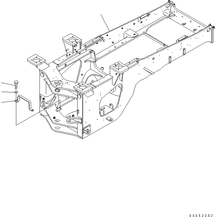 Схема запчастей Komatsu WA430-6 - ЗАДН. РАМА (С СИЛОВАЯ ПЕРЕДАЧА НИЖН. ЗАЩИТА)(№-) ОСНОВНАЯ РАМА И ЕЕ ЧАСТИ