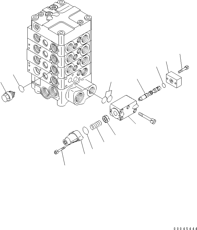 Схема запчастей Komatsu WA430-6 - УПРАВЛЯЮЩ. КЛАПАН (3-Х СЕКЦИОНН.) (7/9)(№-) ОСНОВН. КОМПОНЕНТЫ И РЕМКОМПЛЕКТЫ