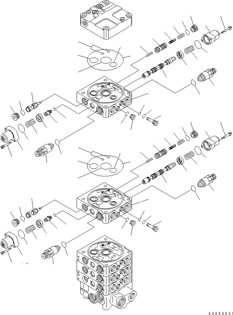 Схема запчастей Komatsu WA430-6 - УПРАВЛЯЮЩ. КЛАПАН (4-Х СЕКЦИОНН.) (9/9)(№-) ОСНОВН. КОМПОНЕНТЫ И РЕМКОМПЛЕКТЫ