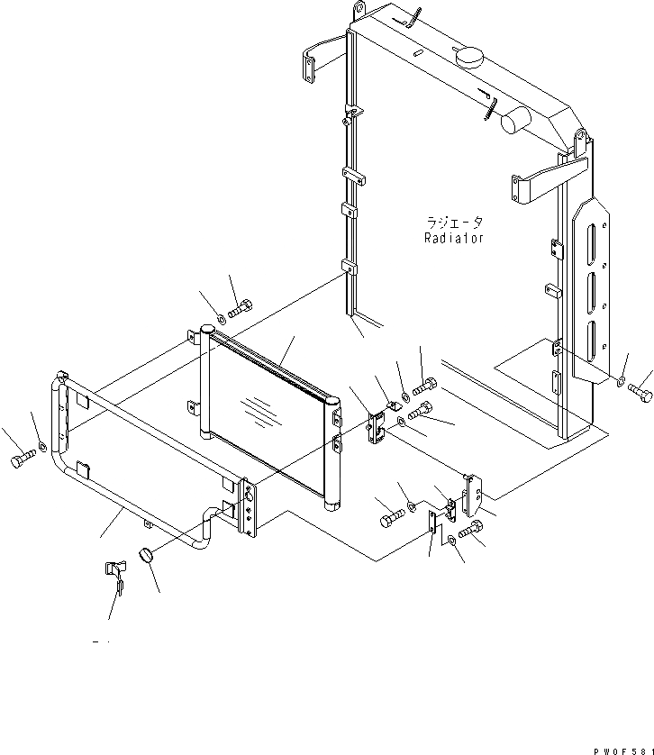 Схема запчастей Komatsu WA430-5-SN - РАДИАТОР (РАДИАТОР /) СИСТЕМА ОХЛАЖДЕНИЯ