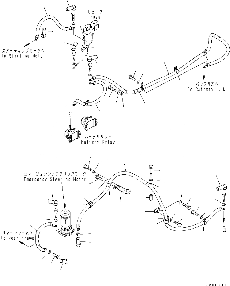 Схема запчастей Komatsu WA430-5-SN - ПРОВОДКА (WIRE И КАБЕЛЬ) ЭЛЕКТРИКА