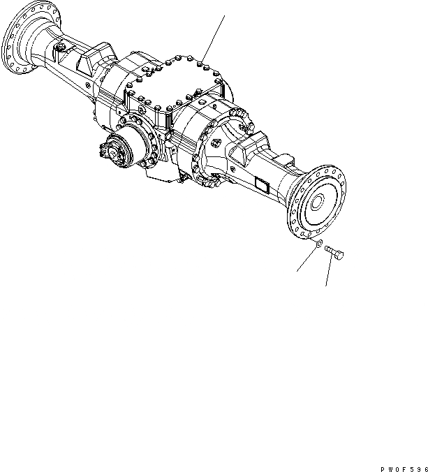 Схема запчастей Komatsu WA430-5-SN - ЗАДН. МОСТ КРЕПЛЕНИЕ ТРАНСМИССИЯ