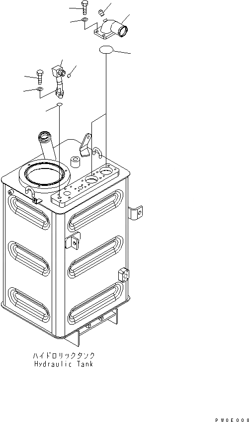 Схема запчастей Komatsu WA430-5-SN - ГИДР. БАК. (НИЖН. ТРУБЫ) ГИДРАВЛИКА