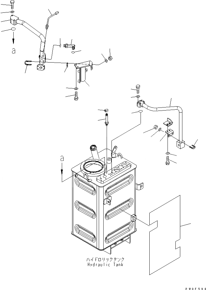 Схема запчастей Komatsu WA430-5-SN - ГИДР. БАК. (ВЕРХН. ТРУБЫ) ГИДРАВЛИКА