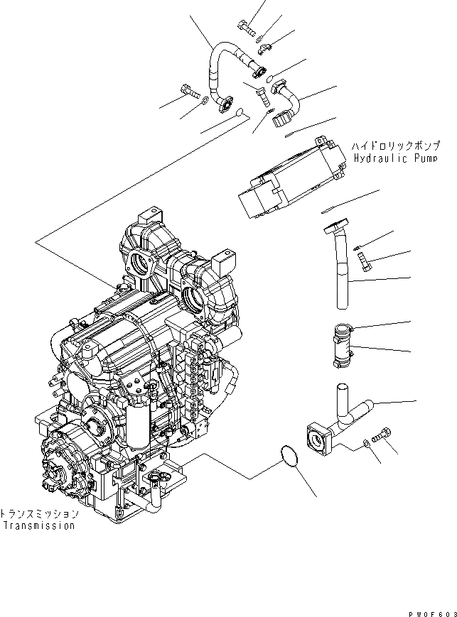 Схема запчастей Komatsu WA430-5-SN - ГИДР. НАСОС. (ГИДРАВЛ ЛИНИЯ) ГИДРАВЛИКА