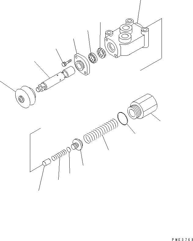 Схема запчастей Komatsu WA430-5-SN - КЛАПАН ОСТАНОВКИ (ВНУТР. ЧАСТИ) ГИДРАВЛИКА