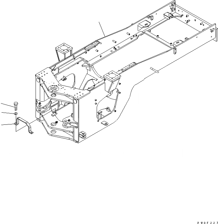 Схема запчастей Komatsu WA430-5-SN - ЗАДН. РАМА (ДЛЯ ЗАДН. ПОЛН. КРЫЛО) ОСНОВНАЯ РАМА И ЕЕ ЧАСТИ