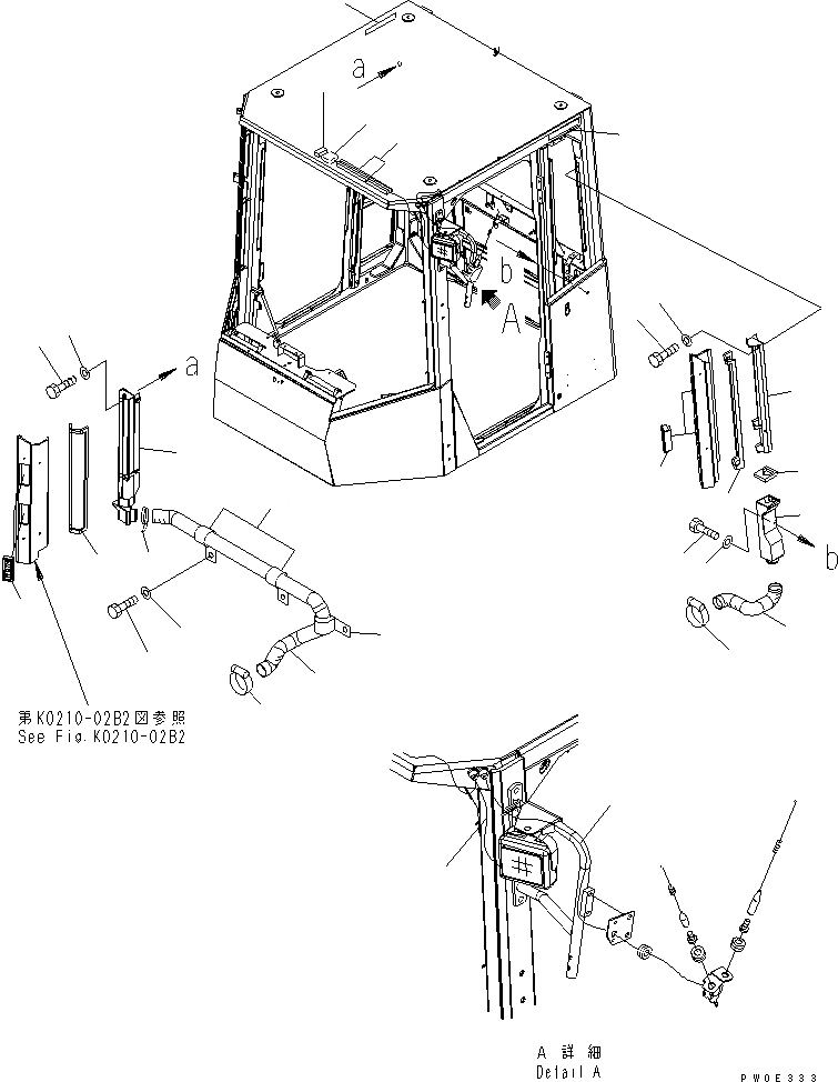 Схема запчастей Komatsu WA430-5-SN - КАБИНА ROPS (КОНДИЦ. ВОЗДУХА  ВОЗДУХОВОДЫ¤ GPS ANNTENA И ПЛАСТИНА) КАБИНА ОПЕРАТОРА И СИСТЕМА УПРАВЛЕНИЯ