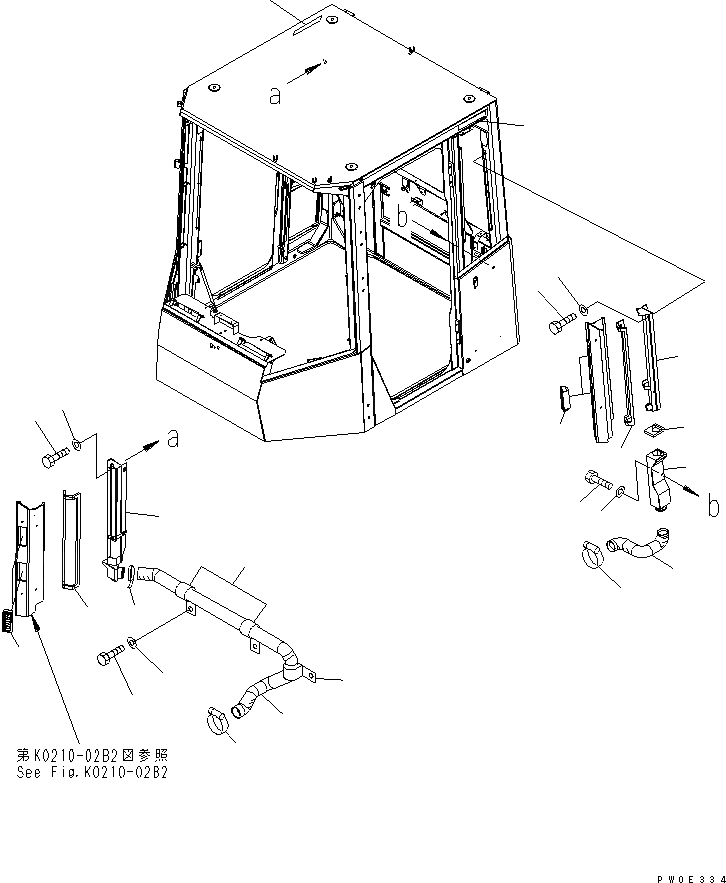 Схема запчастей Komatsu WA430-5-SN - КАБИНА ROPS (КОНДИЦ. ВОЗДУХА  ВОЗДУХОВОДЫ И ПЛАСТИНА) КАБИНА ОПЕРАТОРА И СИСТЕМА УПРАВЛЕНИЯ