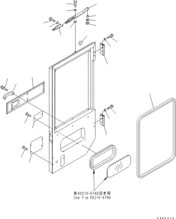 Схема запчастей Komatsu WA430-5-SN - КАБИНА ДЛЯ 2 ЧЕЛ. (ДВЕРЬ ЛЕВ.¤ КОМПОНЕНТЫ) КАБИНА ОПЕРАТОРА И СИСТЕМА УПРАВЛЕНИЯ