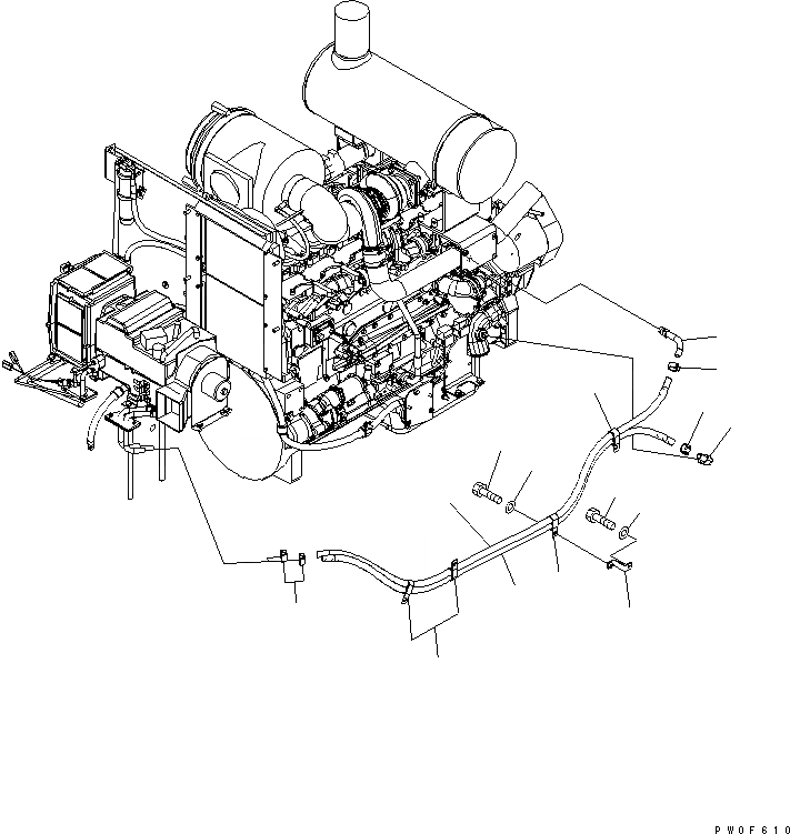 Схема запчастей Komatsu WA430-5-SN - ОБОГРЕВАТЕЛЬ. PIPNG КАБИНА ОПЕРАТОРА И СИСТЕМА УПРАВЛЕНИЯ