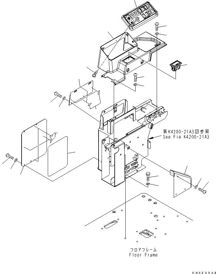 Схема запчастей Komatsu WA430-5-SN - ОСНОВН. КОНСТРУКЦИЯ (КОНСОЛЬ) (ПРАВ.) (COVER) (ДЛЯ КАБИНА ДЛЯ 2 ЧЕЛ.) КАБИНА ОПЕРАТОРА И СИСТЕМА УПРАВЛЕНИЯ