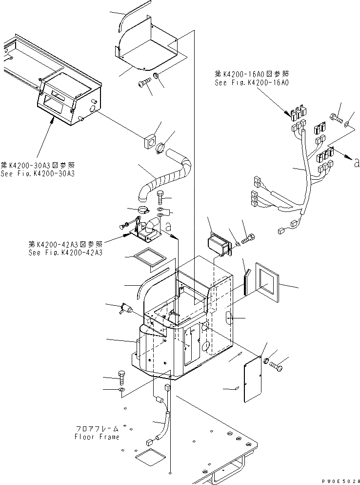 Схема запчастей Komatsu WA430-5-SN - ОСНОВН. КОНСТРУКЦИЯ (КОНСОЛЬ) (ЛЕВ.) (TRAY) (ДЛЯ КАБИНА ДЛЯ 2 ЧЕЛ.) КАБИНА ОПЕРАТОРА И СИСТЕМА УПРАВЛЕНИЯ