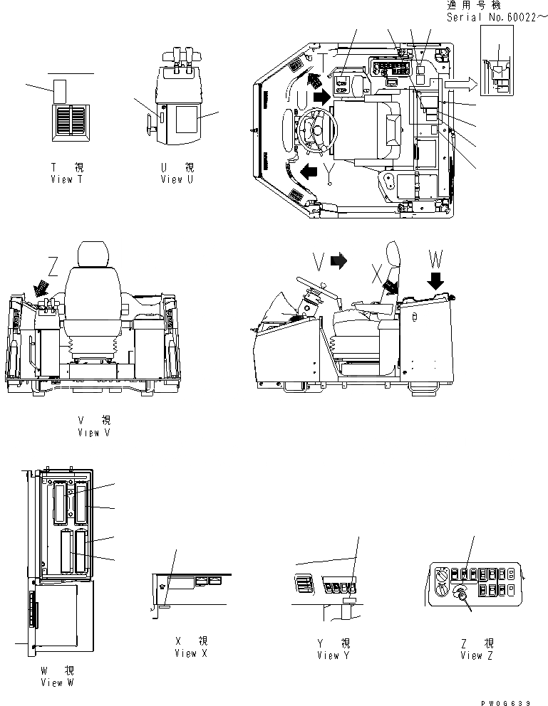 Схема запчастей Komatsu WA430-5-SN - ПОЛ ТАБЛИЧКИ (ДЛЯ MONO РЫЧАГ¤ SNOW ANGLE PНИЗ.) КАБИНА ОПЕРАТОРА И СИСТЕМА УПРАВЛЕНИЯ