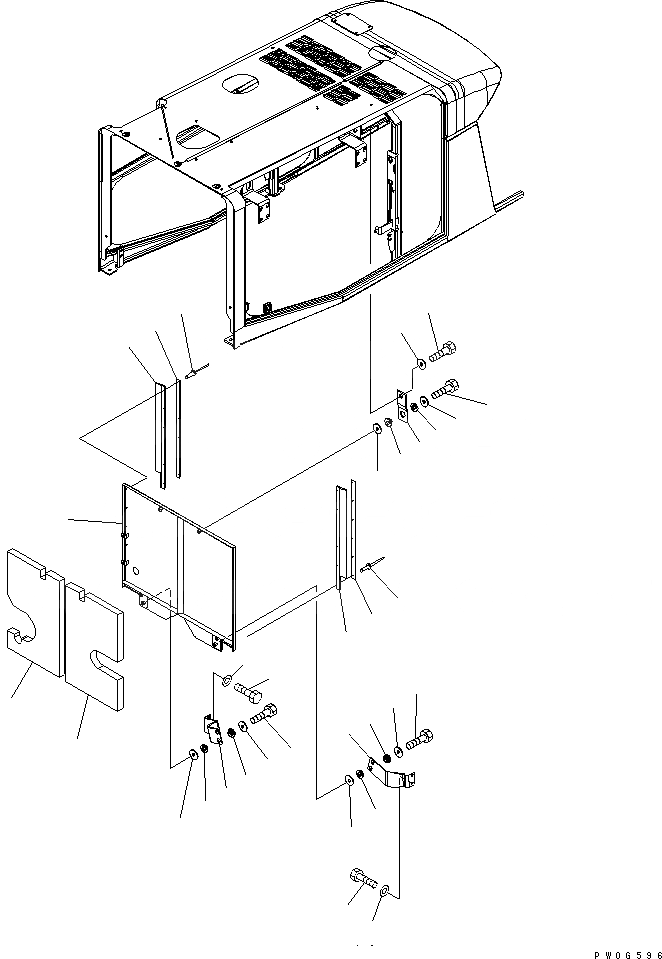 Схема запчастей Komatsu WA430-5-SN - КАПОТ (BUFFLE И ЩИТКИ) (СНЕГОУБОРОЧН. СПЕЦ-Я.) ЧАСТИ КОРПУСА