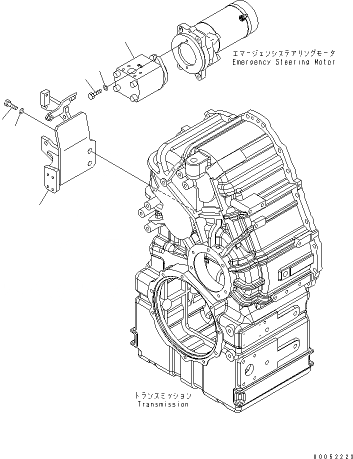 Схема запчастей Komatsu WA430-6 - ГИДРОТРАНСФОРМАТОР И ТРАНСМИССИЯ (ГИДР. НАСОС. И ЭЛЕМЕНТЫ КРЕПЛЕНИЯ) (ДЛЯ ЭКСТРЕННОГО УПРАВЛЕНИЯ)(№-) СИЛОВАЯ ПЕРЕДАЧА