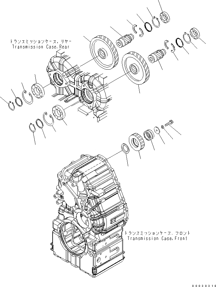 Схема запчастей Komatsu WA430-6 - ТРАНСМИССИЯ (МЕХ-М ОТБОРА МОЩН-ТИ)(№-) СИЛОВАЯ ПЕРЕДАЧА