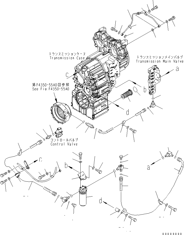 Схема запчастей Komatsu WA430-6 - ТРАНСМИССИЯ (ГИДРОЛИНИЯ ТРАНСМИССИИ)(№99-) СИЛОВАЯ ПЕРЕДАЧА