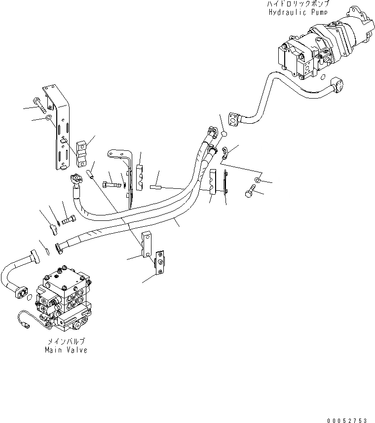 Схема запчастей Komatsu WA430-6 - ГИДРОЛИНИЯ (ЛИНИЯ ПОДАЧИ)(№-) ГИДРАВЛИКА