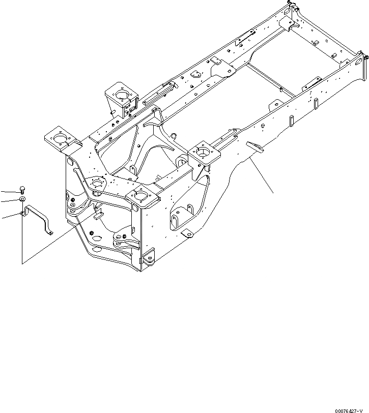 Схема запчастей Komatsu WA430-6 - ЗАДН. РАМА (ДЛЯ ДОПОЛН. ФИЛЬТР.)(№-) ОСНОВНАЯ РАМА И ЕЕ ЧАСТИ