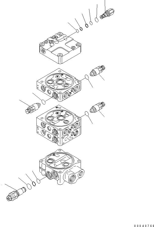 Схема запчастей Komatsu WA430-6 - КОНТРОЛЬНЫЙ КЛАПАН (2-Х СЕЦИОНН.) (ECSS LESS) (/7)(№-) ОСНОВН. КОМПОНЕНТЫ И РЕМКОМПЛЕКТЫ