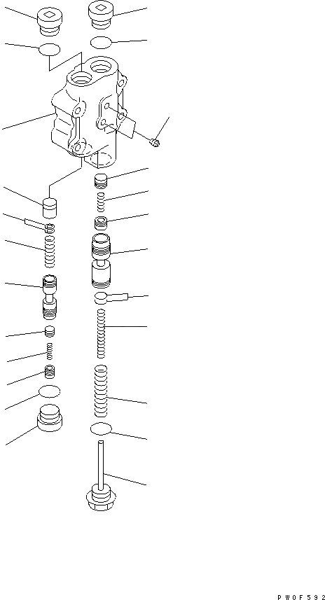 Схема запчастей Komatsu WA430-5 - МОДУЛИРУЮЩИЙ КЛАПАН СИЛОВАЯ ПЕРЕДАЧА