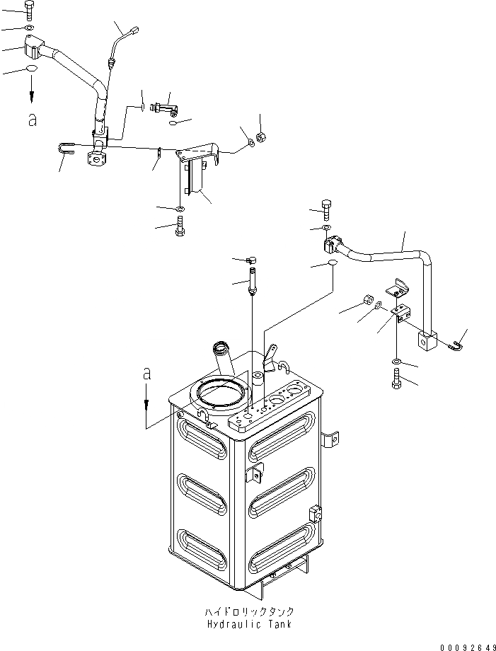 Схема запчастей Komatsu WA430-5 - ГИДР. БАК. (ВЕРХН. ТРУБЫ) ГИДРАВЛИКА