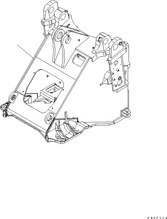 Схема запчастей Komatsu WA430-5 - ПЕРЕДН. РАМА ОСНОВНАЯ РАМА И ЕЕ ЧАСТИ