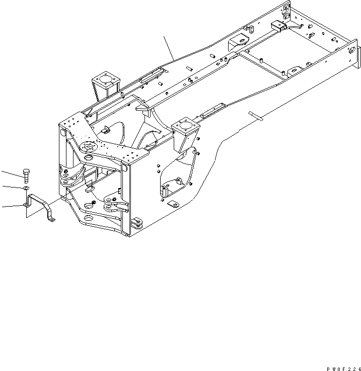 Схема запчастей Komatsu WA430-5 - ЗАДН. РАМА (ДЛЯ 3-Х СЕКЦИОНН. КЛАПАН) (ДЛЯ 4-Х СЕКЦИОНН. КЛАПАН) ОСНОВНАЯ РАМА И ЕЕ ЧАСТИ