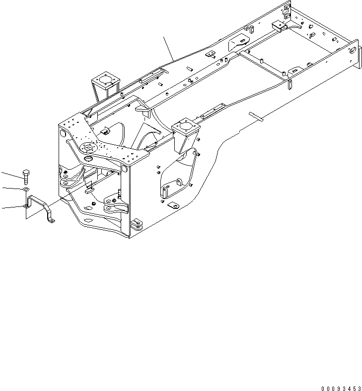 Схема запчастей Komatsu WA430-5 - ЗАДН. РАМА (ДЛЯ ПЛОХ. ТОПЛИВА ARRANGEMENT) ОСНОВНАЯ РАМА И ЕЕ ЧАСТИ