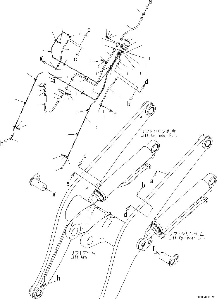 Схема запчастей Komatsu WA430-5 - УДАЛЕННАЯ СМАЗКА (BELL CRANK И РУКОЯТЬ ЛИНИЯ) (/) (ДЛЯ АВТОМАТИЧ. СМАЗ.) ОСНОВНАЯ РАМА И ЕЕ ЧАСТИ