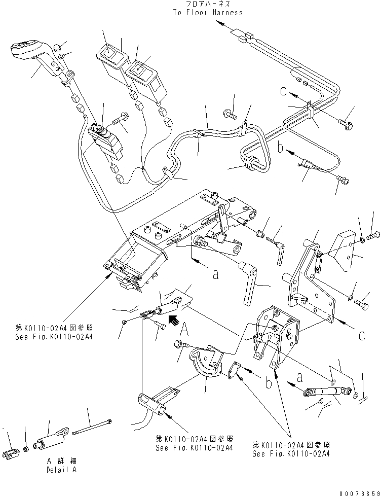 Схема запчастей Komatsu WA430-5 - JOY-STICK РУЛЕВ. УПРАВЛЕНИЕ (РЫЧАГ) (ISRING HAUSEN) КАБИНА ОПЕРАТОРА И СИСТЕМА УПРАВЛЕНИЯ