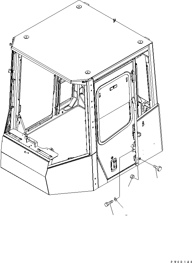 Схема запчастей Komatsu WA430-5 - КАБИНА ROPS (ДВЕРЬ ЭЛЕМЕНТЫ КРЕПЛЕНИЯ) (КРОМЕ ЯПОН.) КАБИНА ОПЕРАТОРА И СИСТЕМА УПРАВЛЕНИЯ