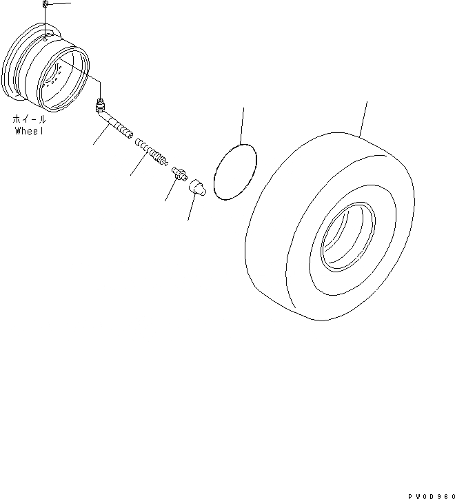 Схема запчастей Komatsu WA430-5 - ШИНЫ (.--PR-L БЕСКАМЕРНЫЕ ШИНЫ) (КРОМЕ ЯПОН.) ПОДВЕСКА И КОЛЕСА