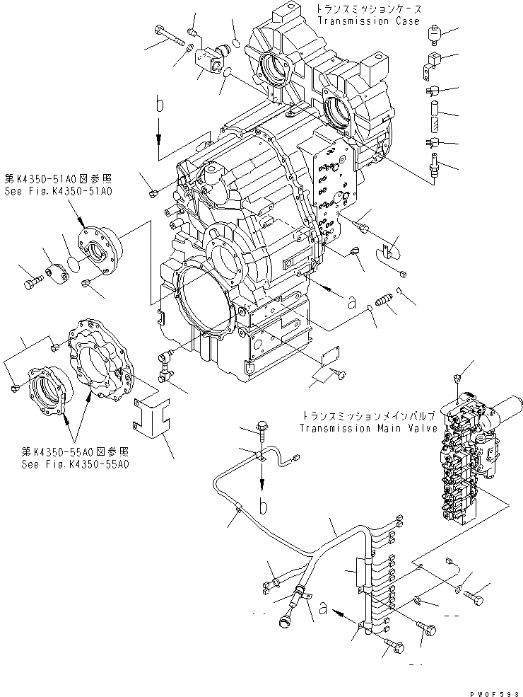 Схема запчастей Komatsu WA430-5 - ТРАНСМИССИЯ (АКСЕССУАРЫ) ТРАНСМИССИЯ