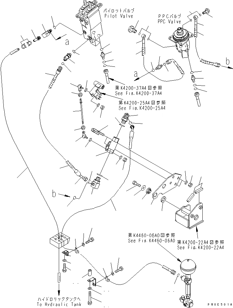 Схема запчастей Komatsu WA430-5 - ОСНОВН. КОНСТРУКЦИЯ (УПРАВЛЕНИЕ ПОГРУЗКОЙ) (КЛАПАН ОСТАНОВКИ) (ДЛЯ MONO И TWO РЫЧАГИ) КАБИНА ОПЕРАТОРА И СИСТЕМА УПРАВЛЕНИЯ