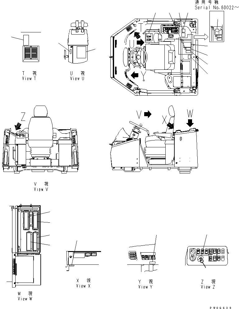 Схема запчастей Komatsu WA430-5 - ПОЛ ТАБЛИЧКИ (ДЛЯ MONO РЫЧАГ¤ SNOW ANGLE PНИЗ.) КАБИНА ОПЕРАТОРА И СИСТЕМА УПРАВЛЕНИЯ