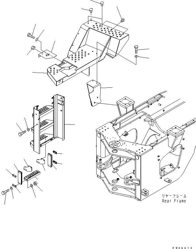 Схема запчастей Komatsu WA430-5 - ЛЕСТНИЦА (ПОЛ ПРАВ.) (ДЛЯ КАБИНА ДЛЯ 2 ЧЕЛ.) ЧАСТИ КОРПУСА