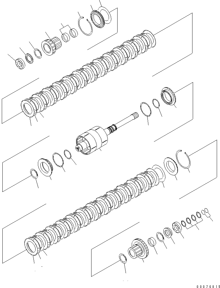 Схема запчастей Komatsu WA430-6 - ТРАНСМИССИЯ (МУФТА ВПЕРЕД/РЕВЕРС) (С БЛОКИР. UP)(№-) СИЛОВАЯ ПЕРЕДАЧА