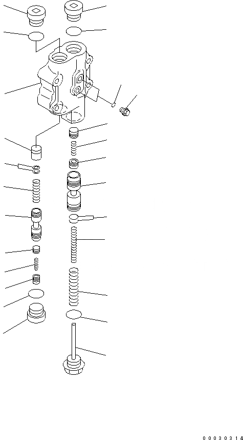 Схема запчастей Komatsu WA430-6 - ТРАНСМИССИЯ (ОСНОВН. РАЗГРУЗ. КЛАПАН)(№-) СИЛОВАЯ ПЕРЕДАЧА