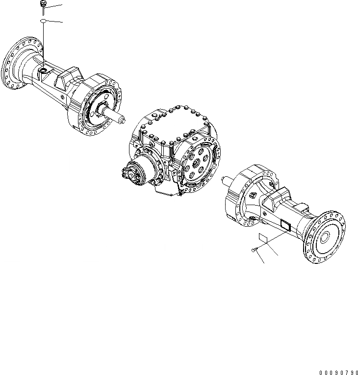 Схема запчастей Komatsu WA430-6 - ЗАДН. МОСТ (КОНЕЧНАЯ ПЕРЕДАЧА КОМПОНЕНТЫ)(№-) СИЛОВАЯ ПЕРЕДАЧА