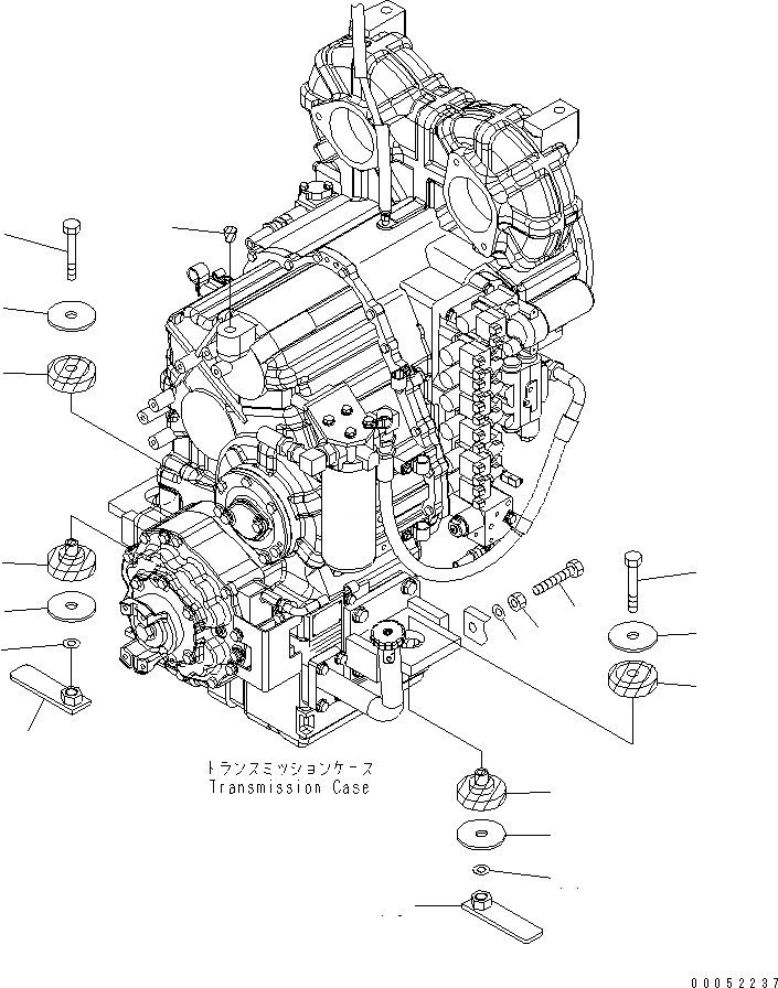 Схема запчастей Komatsu WA430-6 - ГИДРОТРАНСФОРМАТОР И ТРАНСМИССИЯ КРЕПЛЕНИЕ(№-) СИЛОВАЯ ПЕРЕДАЧА