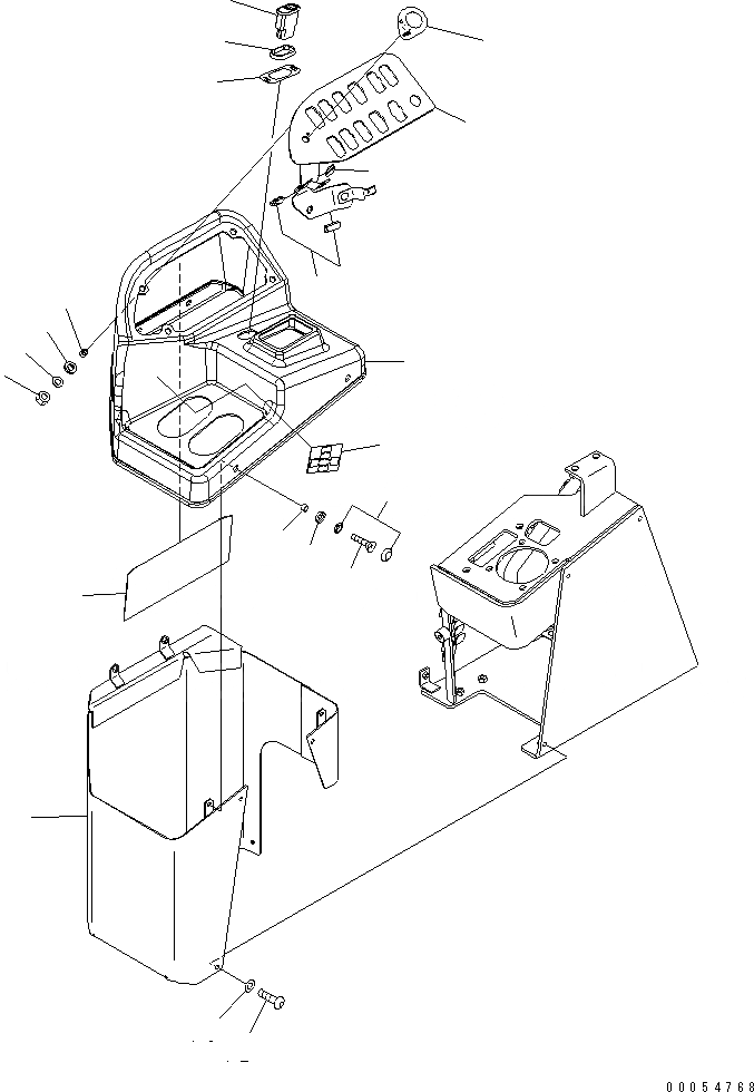 Схема запчастей Komatsu WA430-6 - УПРАВЛЕНИЕ ПОГРУЗКОЙ (COVER) (ДЛЯ MULTI FUNCTION MONO РЫЧАГ И НАВЕСН. ОБОРУД РЫЧАГ)(№-) КАБИНА ОПЕРАТОРА И СИСТЕМА УПРАВЛЕНИЯ