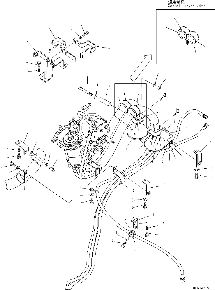 Схема запчастей Komatsu WA430-6 - УПРАВЛЕНИЕ ПОГРУЗКОЙ (P.P.C. ШЛАНГИ) (/) (ДЛЯ MULTI FUNCTION MONO РЫЧАГ И НАВЕСН. ОБОРУД РЫЧАГ)(№-) КАБИНА ОПЕРАТОРА И СИСТЕМА УПРАВЛЕНИЯ